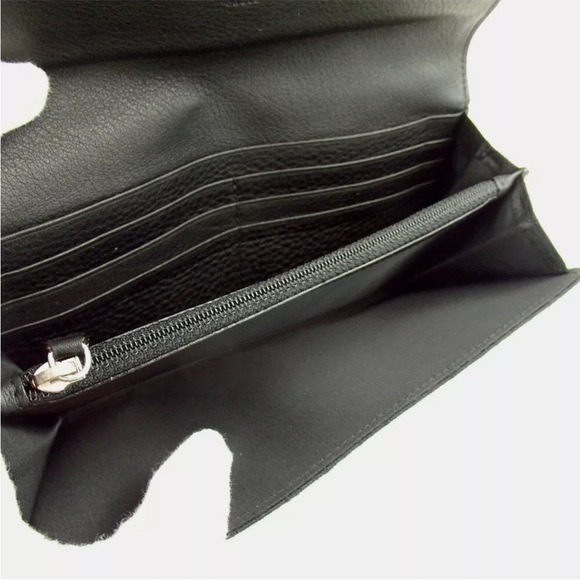 AUTH Christian Dior Monogram Trotter Long Wallet Black - Picture 9 of 13